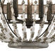 Zanobi 5 Light 24 inch Washed Gray with Malted Rust Chandelier Ceiling Light