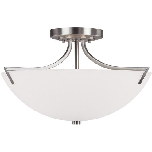 Esme 3 Light 17 inch Brushed Nickel Semi-Flush Mount Ceiling Light