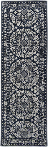 Hendrick 96 X 30 inch Dark Blue Rug, Runner