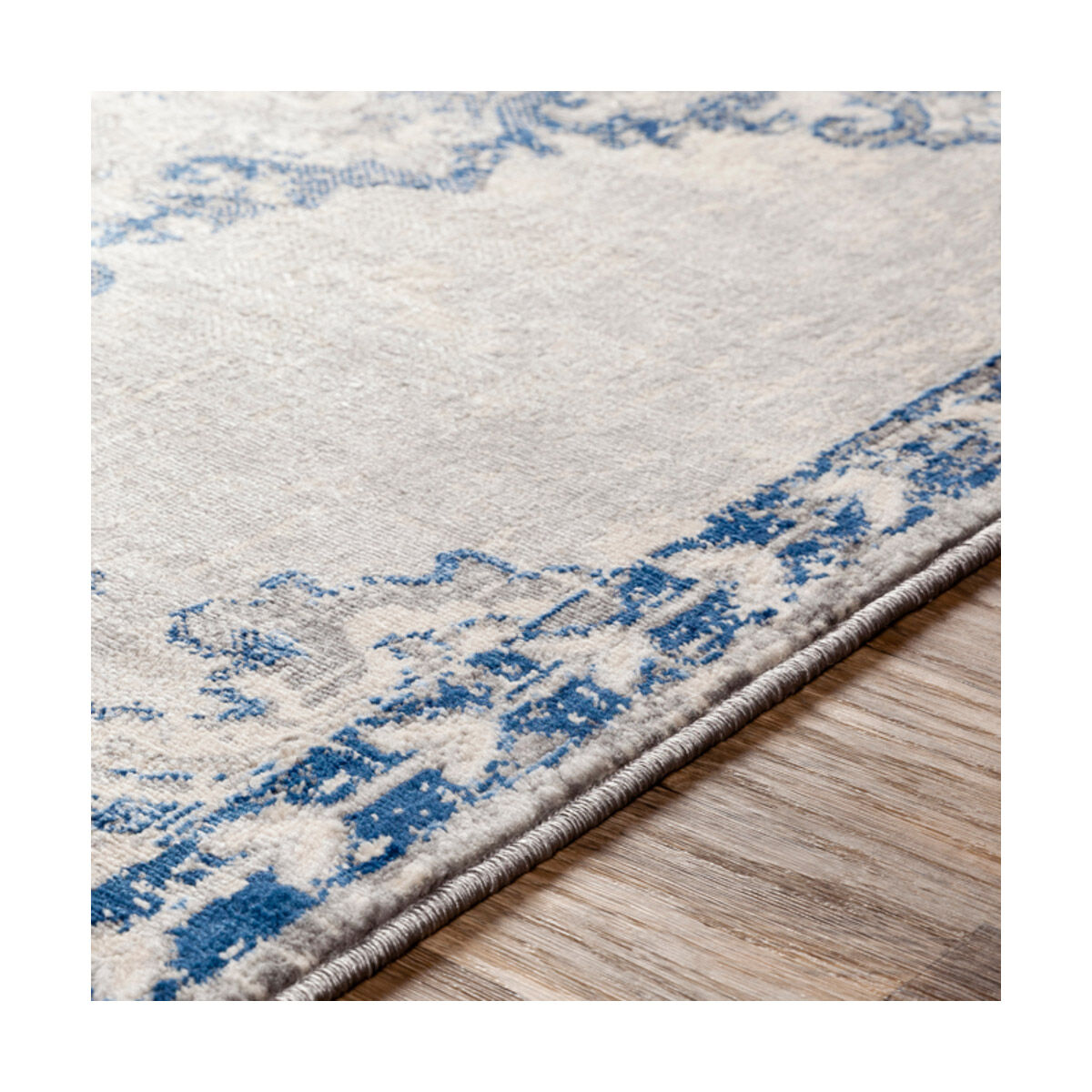 Creighton 36 X 24 inch Navy/Medium Gray/Cream/Silver Gray/Khaki Rugs