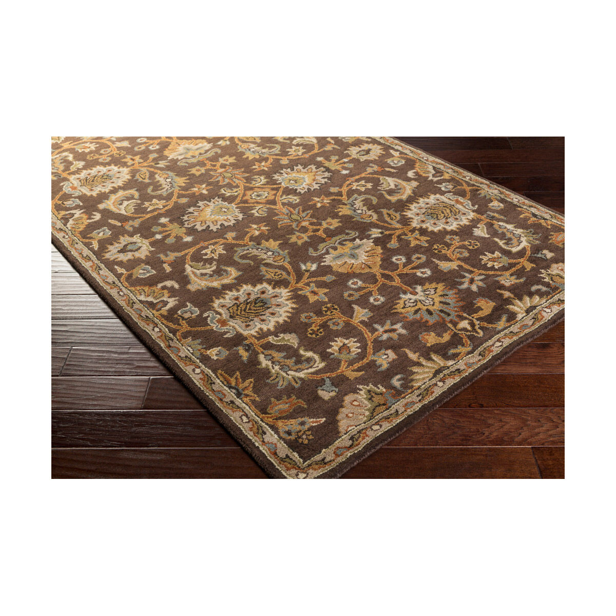 Arlo 42 X 42 inch Dark Brown/Camel/Ivory/Olive/Teal/Mustard Rugs, Round