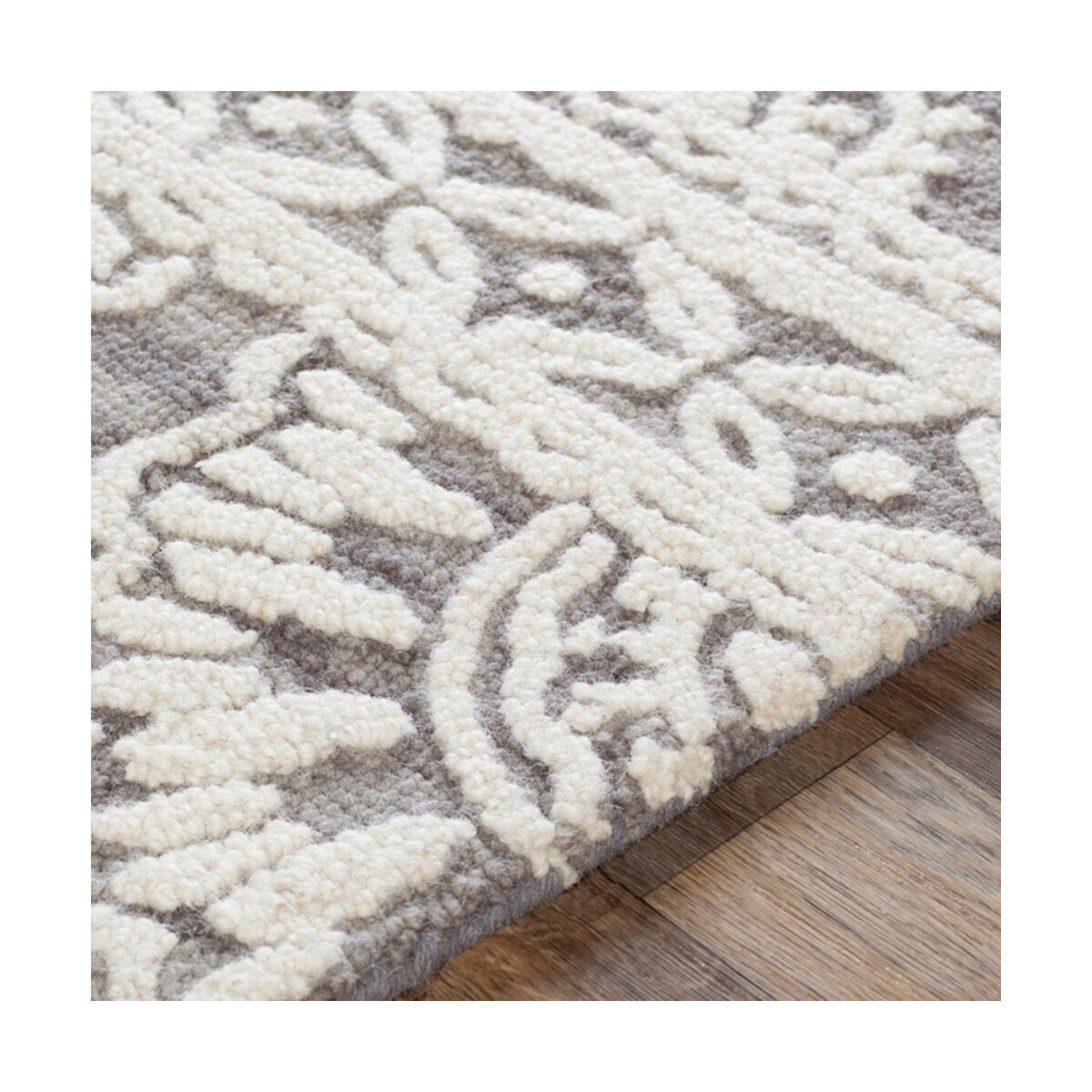 Scott 90 X 60 inch Charcoal/Light Gray/Ivory Rugs
