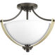 Vanora 2 Light 15.63 inch Antique Bronze Semi-Flush Mount Convertible Ceiling Light, Design Series