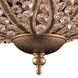 Benedetta 3 Light 13 inch Dark Bronze with Clear Flush Mount Ceiling Light
