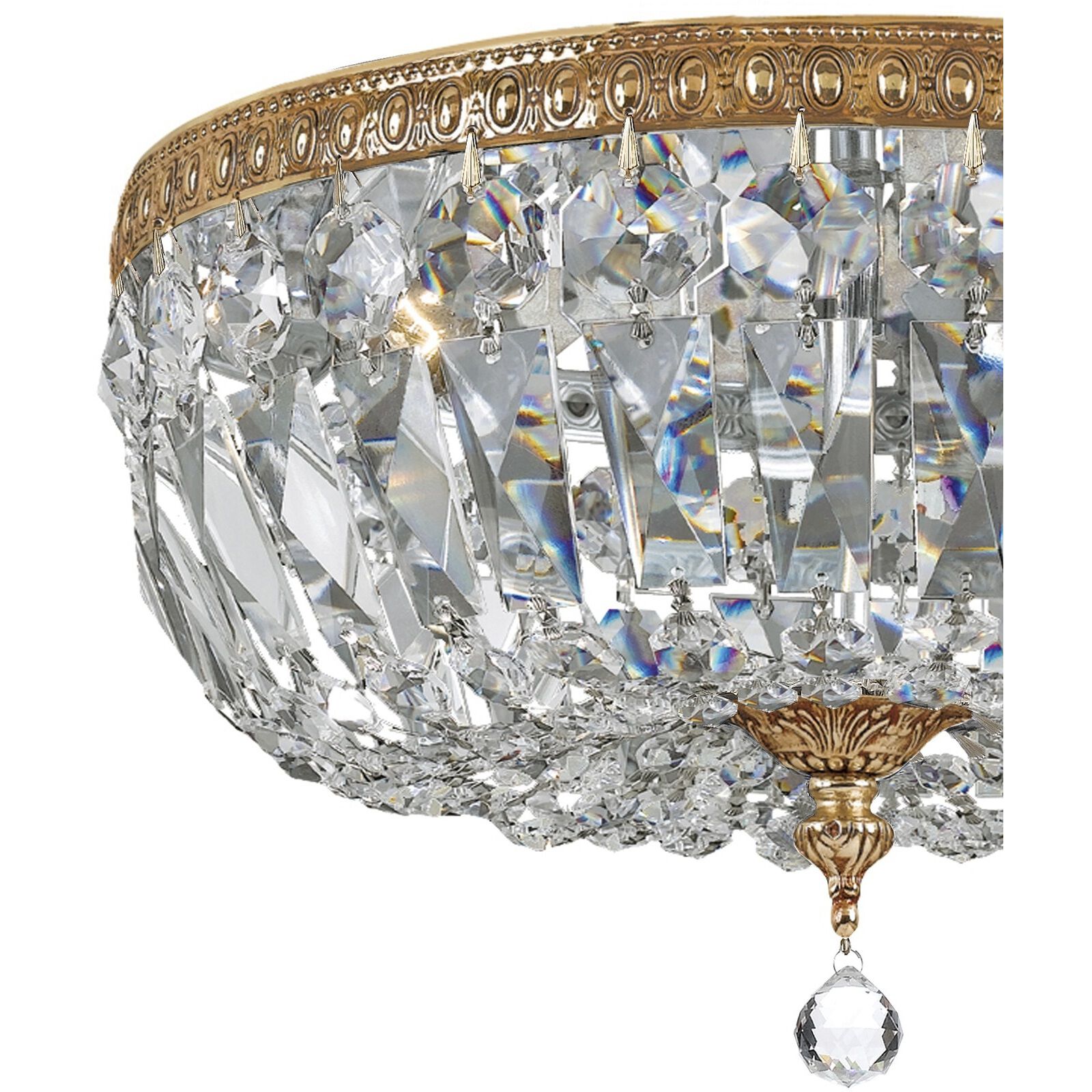 Everett 3 Light 14 inch Gold Flush Ceiling Light