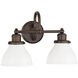 Felix 2 Light 16 inch Burnished Bronze Vanity Light Wall Light