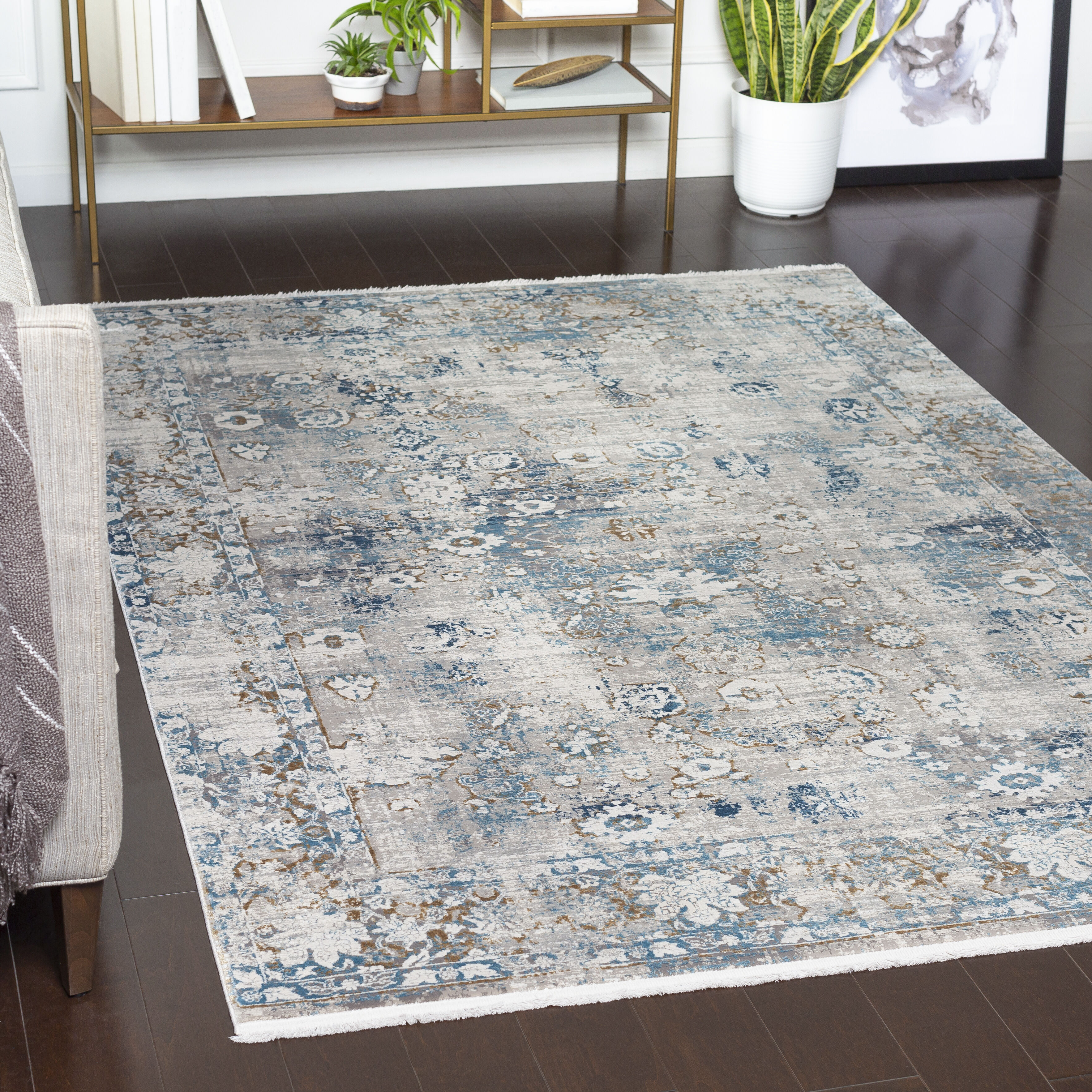 Comfort 134 X 90 inch Sky Blue Rug, Rectangle