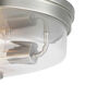 Merit 2 Light 14 inch Brushed Nickel Flush Mount Ceiling Light, Design Series