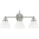 Felix 3 Light 24 inch Brushed Nickel Vanity Light Wall Light
