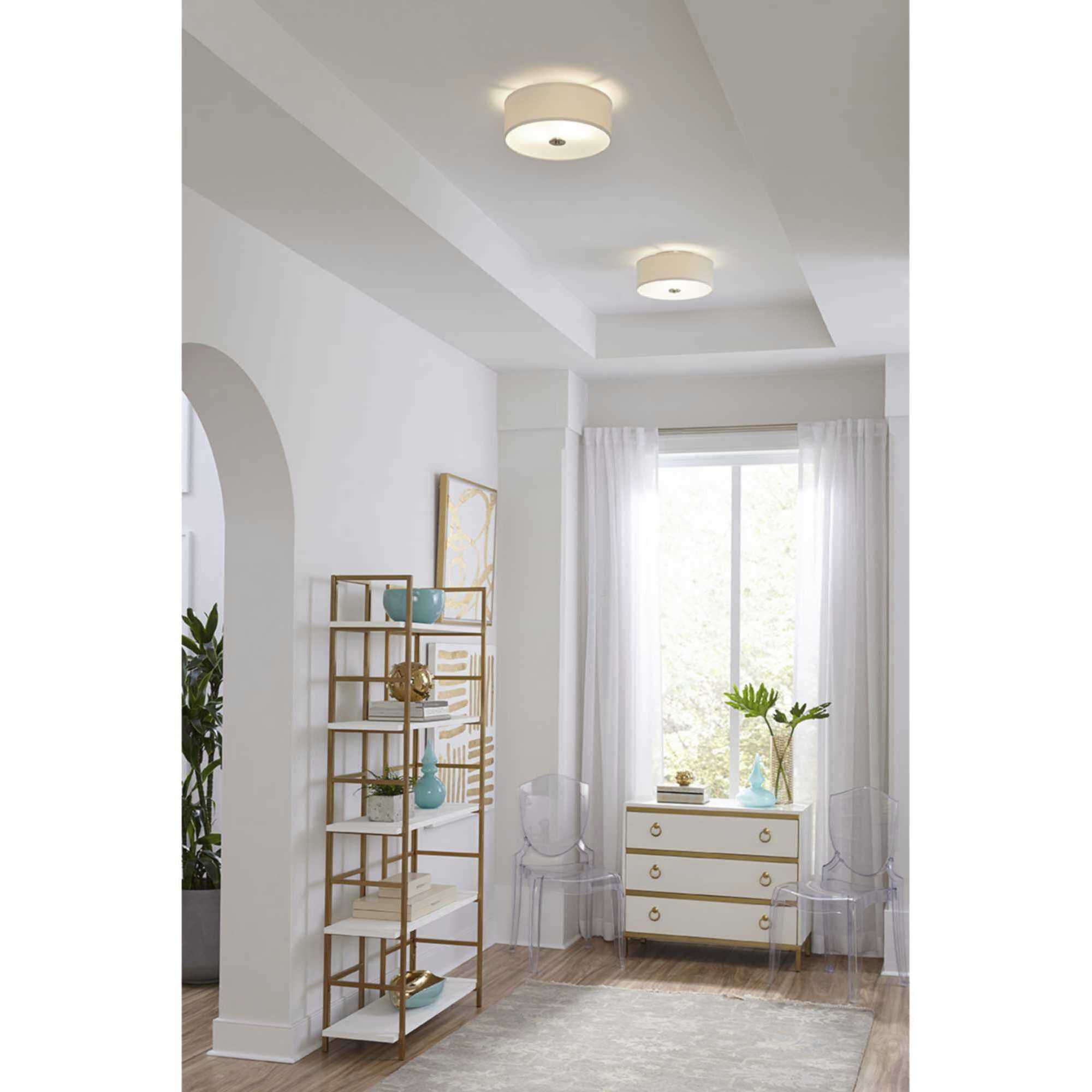 Mark 2 Light 13 inch Brushed Nickel Flush Mount Ceiling Light