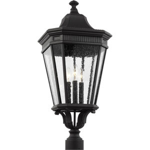 Quade 3 Light 28 inch Black Outdoor Post Lantern