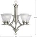 Nerissa 5 Light 23 inch Brushed Nickel Chandelier Ceiling Light