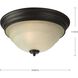 Slade 2 Light 14.63 inch Forged Bronze Flush Mount Ceiling Light