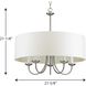 Victor 5 Light 21.63 inch Brushed Nickel Chandelier Ceiling Light