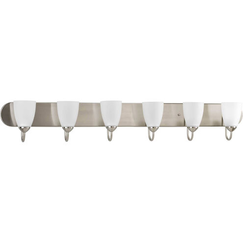 Virgilia 6 Light 48 inch Brushed Nickel Bath Vanity Wall Light