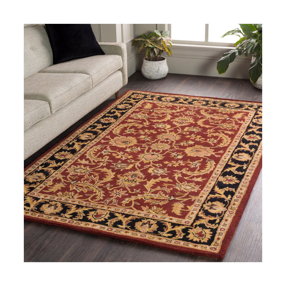 Arlo 42 X 42 inch Dark Brown/Mustard/Black/Clay Rugs, Round