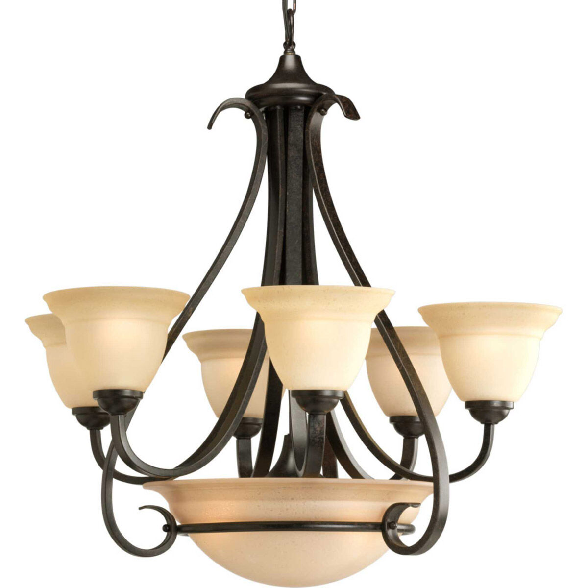 Slade 6 Light 28.63 inch Forged Bronze Chandelier Ceiling Light
