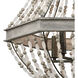 Zanobi 5 Light 24 inch Washed Gray with Malted Rust Chandelier Ceiling Light