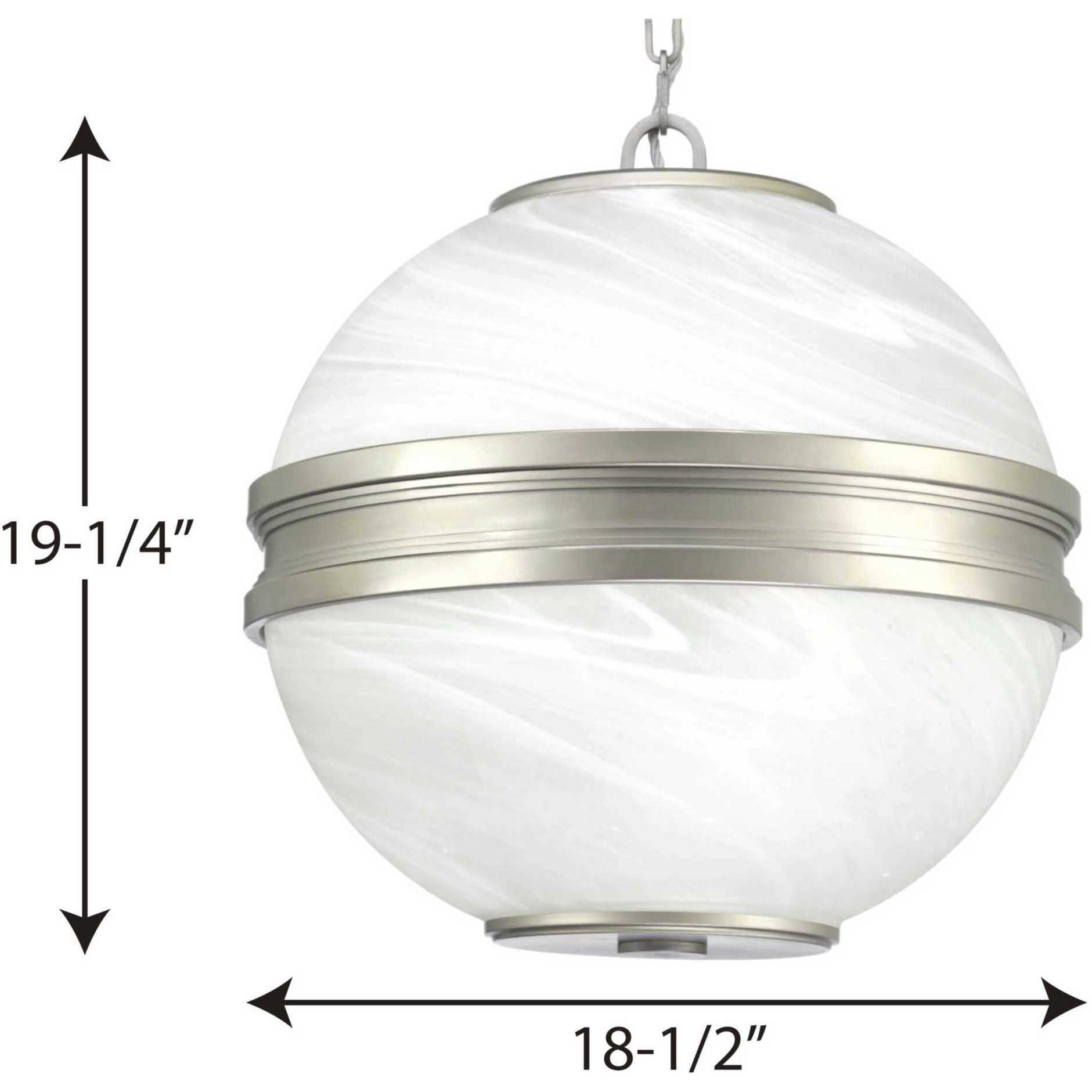 Seleucus 3 Light 18.5 inch Antique Nickel Pendant Ceiling Light, Design Series