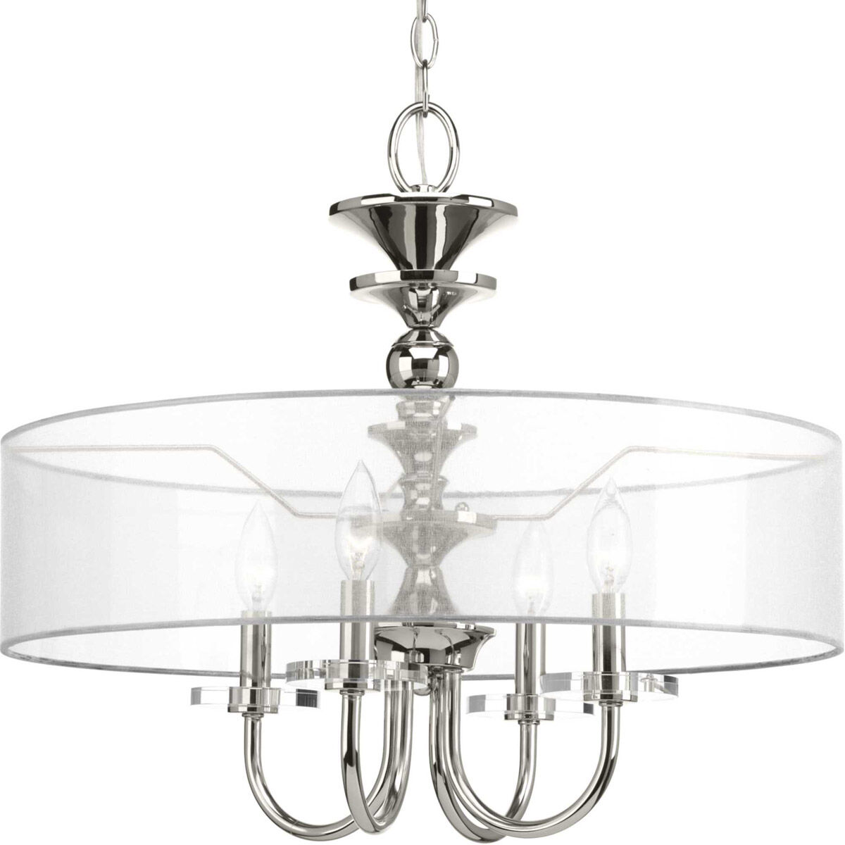 Dale 4 Light 22 inch Polished Nickel Pendant Ceiling Light, Design Series