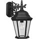 Dover 1 Light 16 inch Textured Black Outdoor Wall Lantern, Medium