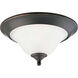 Nerissa 2 Light 15 inch Antique Bronze Flush Mount Ceiling Light