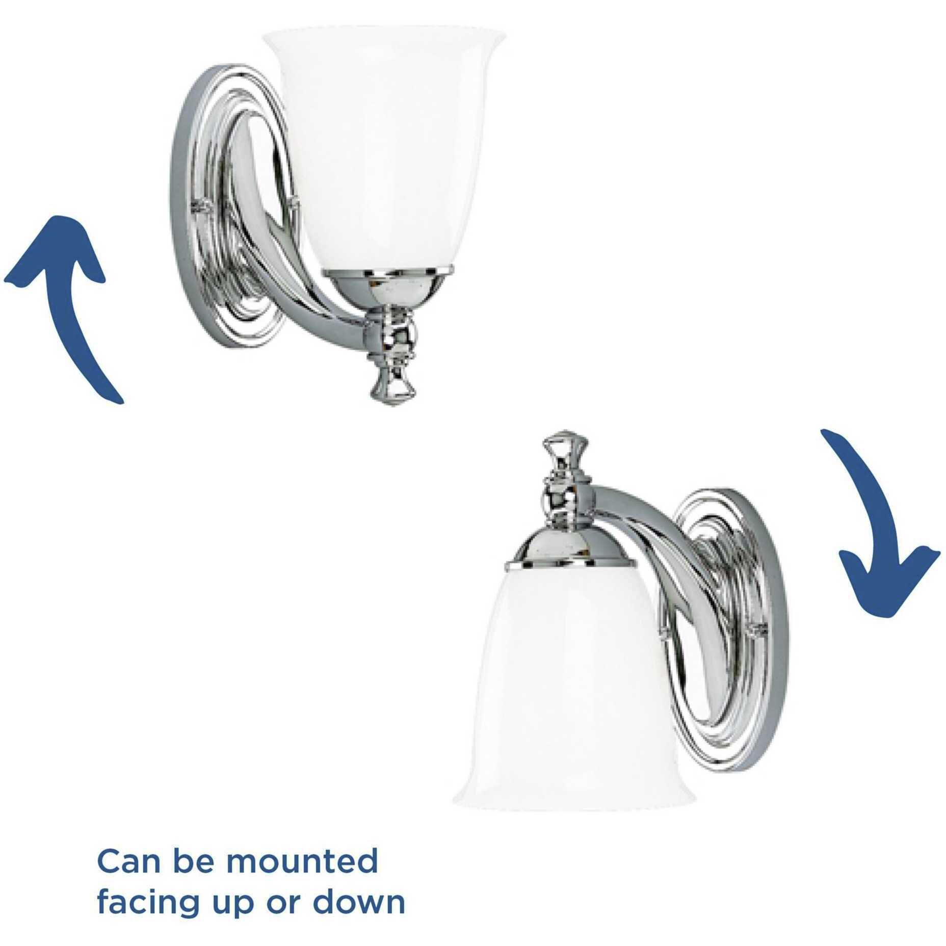 Juno 1 Light 6 inch Polished Chrome Bath Vanity Wall Light, Delta