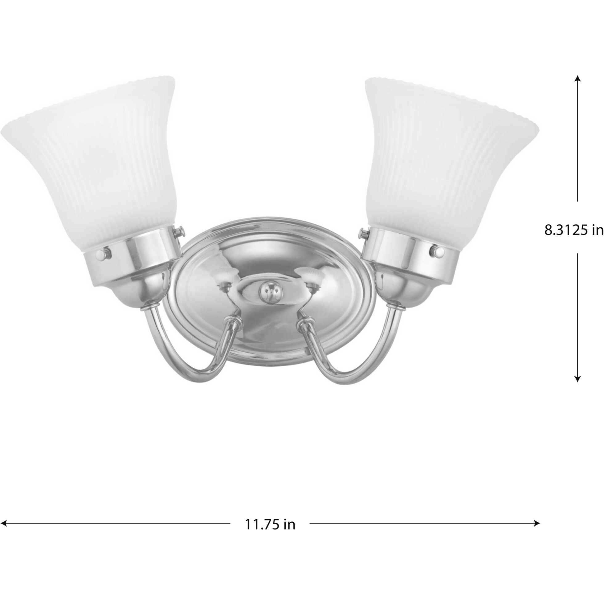 Clarence 2 Light 11.75 inch Polished Chrome Bath Vanity Wall Light