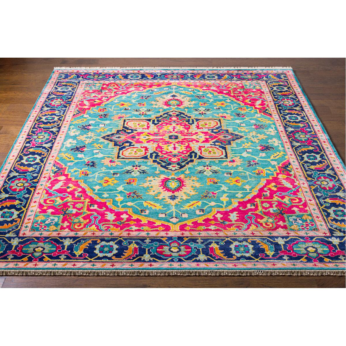 Kinsey 132 X 96 inch Teal Rug, Rectangle