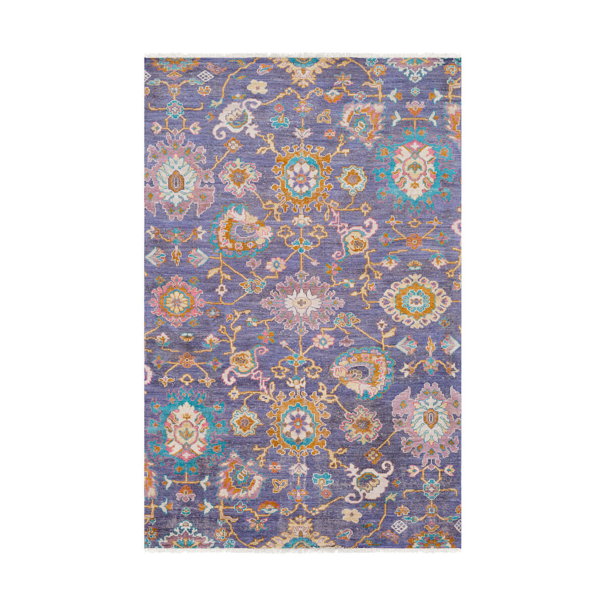 Millard 108 X 72 inch Dark Purple/Mauve/Teal/Camel/Khaki/Wheat/Rose Rugs, Rectangle