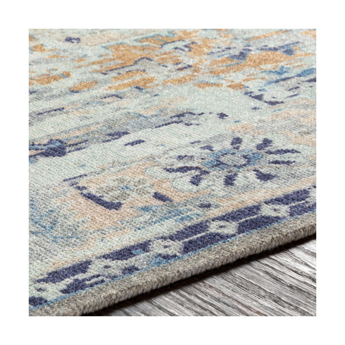 Nero 132 X 96 inch Blue Rug, Rectangle