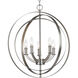 Buster 5 Light 22 inch Burnished Silver Chandelier Ceiling Light