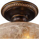 Hamlet 3 Light 12 inch Golden Bronze Semi Flush Mount Ceiling Light