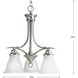 Nerissa 3 Light 19 inch Brushed Nickel Chandelier Ceiling Light
