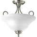 Tristessa 2 Light 13.25 inch Brushed Nickel Semi-Flush Mount Ceiling Light