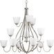 Jay 12 Light 42 inch Brushed Nickel Chandelier Ceiling Light