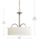 Mark 3 Light 19 inch Brushed Nickel Pendant Ceiling Light