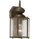 Zachriel 1 Light 13 inch Antique Bronze Outdoor Wall Lantern, Small