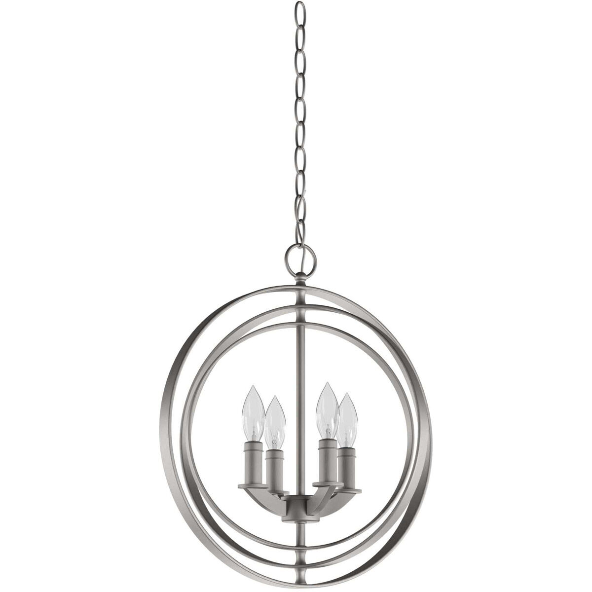 Buster 4 Light 16 inch Burnished Silver Foyer Pendant Ceiling Light