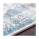 Fulton 36 X 26 inch Aqua/Teal/Medium Gray/Ivory Rugs, Polypropylene