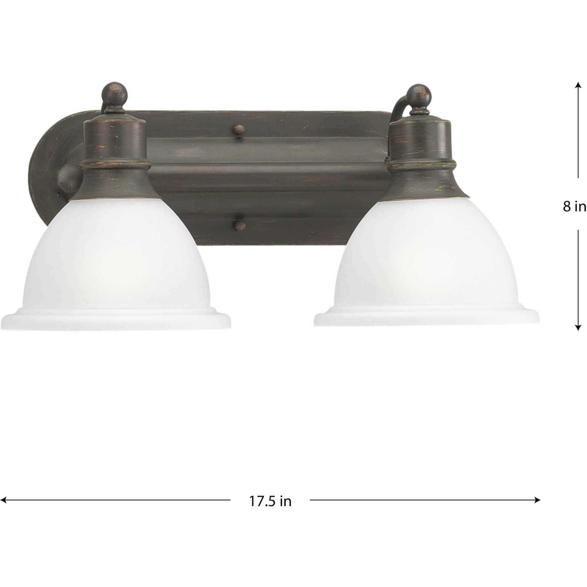 Beacher 2 Light 17.5 inch Antique Bronze Bath Vanity Wall Light