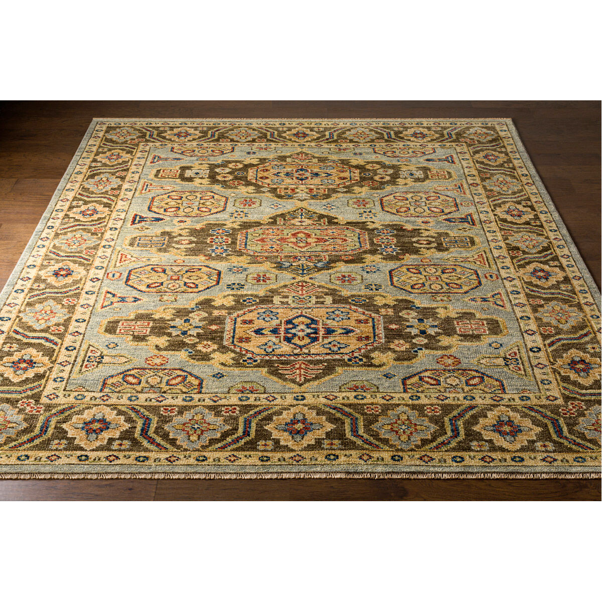 Hiemo 108 X 72 inch Aqua Rug, Rectangle