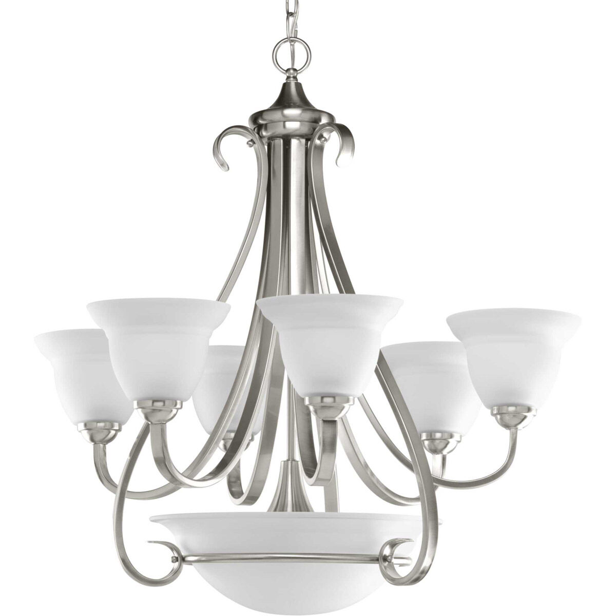 Slade 6 Light 28.63 inch Brushed Nickel Chandelier Ceiling Light