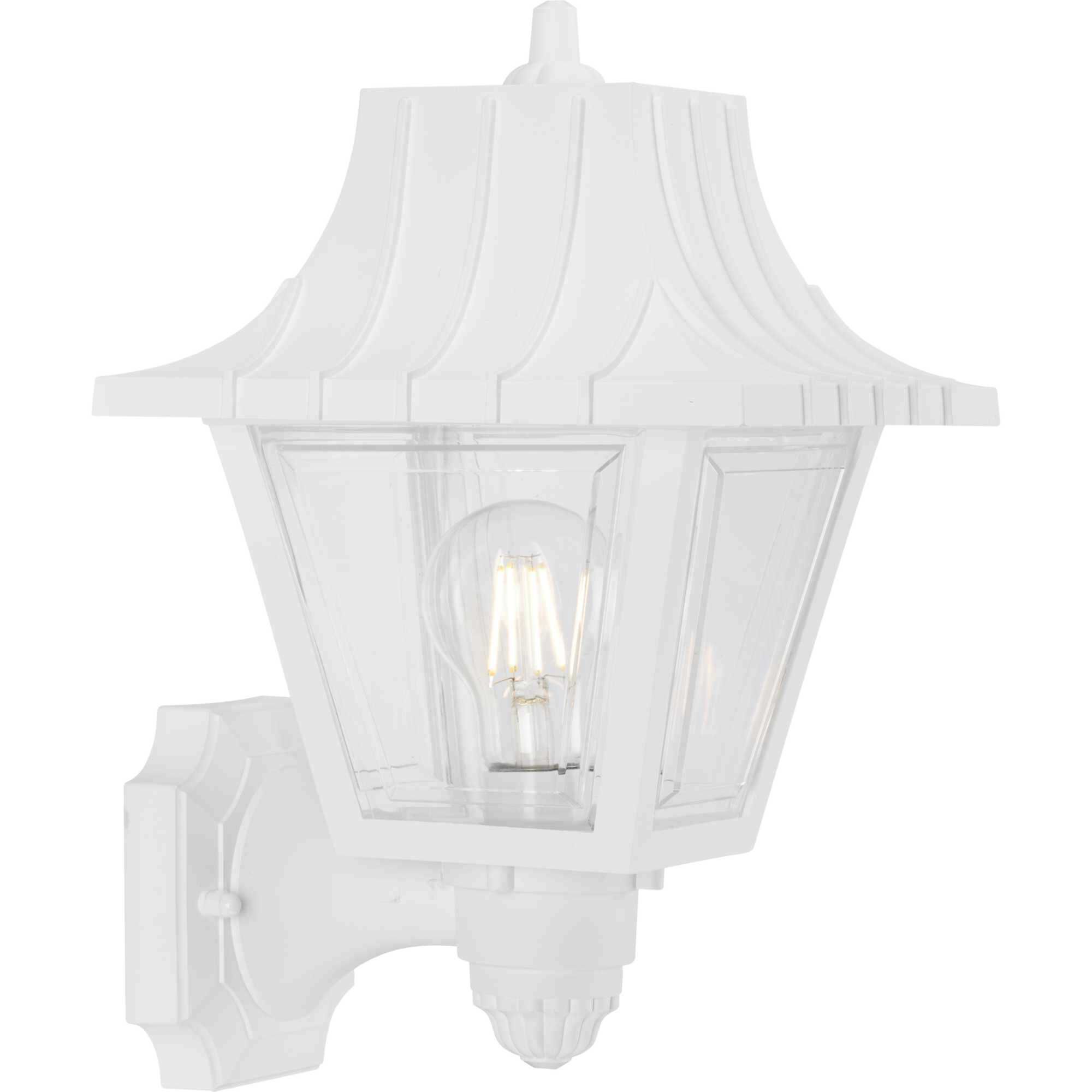 Season 1 Light 13 inch White Outdoor Wall Lantern