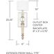 Nevada 1 Light 6 inch Gilded Silver Sconce Wall Light