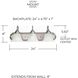 Booker 3 Light 24 inch Matte Nickel Vanity Light Wall Light