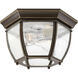 Zachriel 2 Light 11 inch Antique Bronze Outdoor Flush Mount