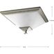 Lucas 2 Light 15 inch Brushed Nickel Flush Mount Ceiling Light