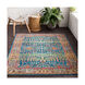 Cara 90 X 63 inch Sky Blue/Bright Blue/Navy/Lime/Camel/Dark Brown Rugs, Rectangle