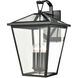 Sabana 4 Light 23 inch Black Outdoor Wall Sconce